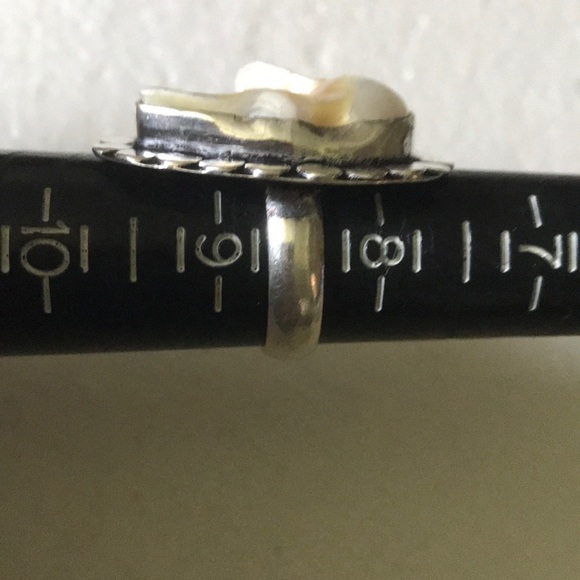 Vintage 925 Biwa pearl ring - Picture 4 of 4